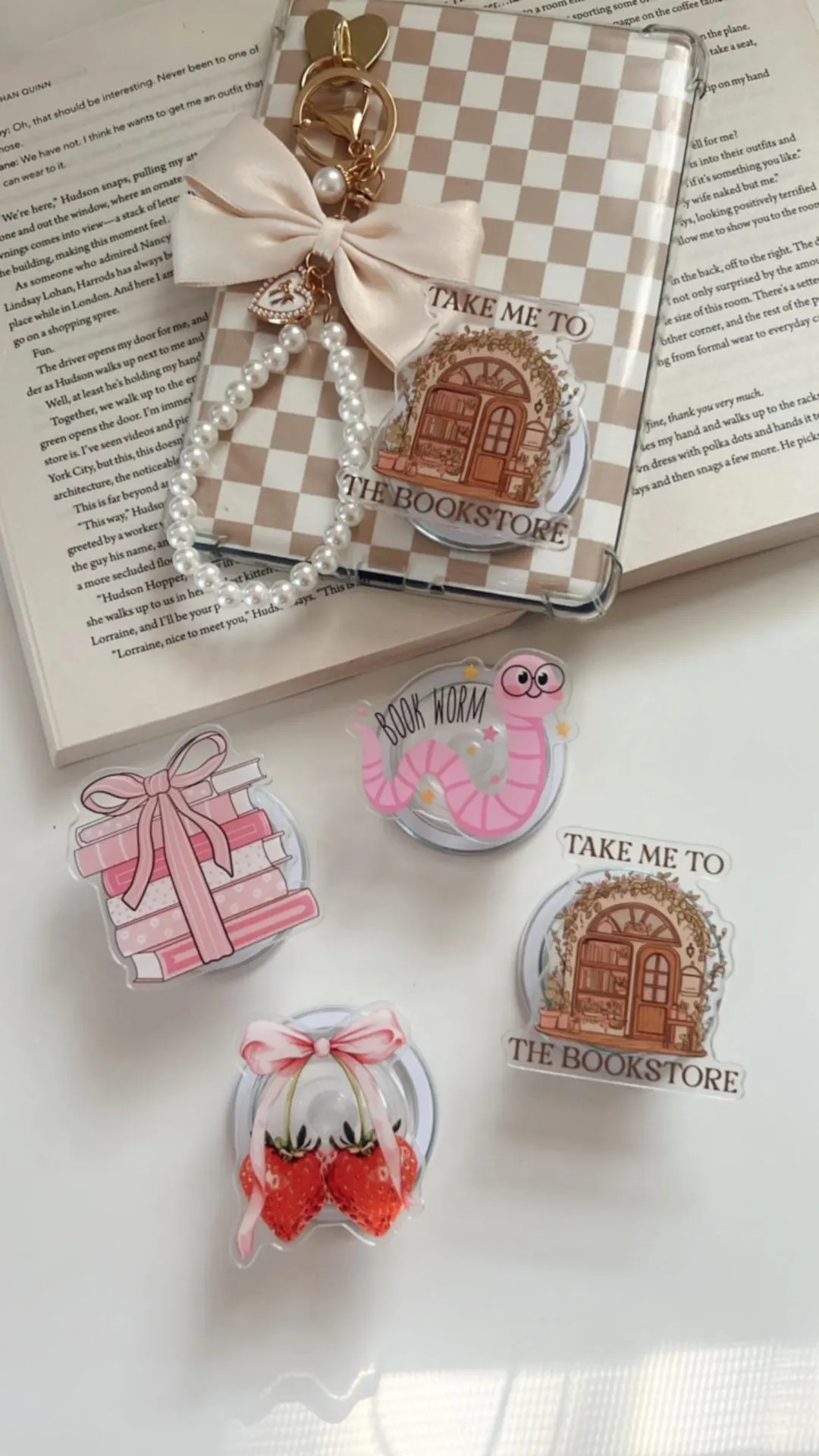 Bookstore Library Kindle Grip,kindle Magsafe Pop Grip Accessories,kindle Accessories,magnetic Kin... | Etsy (US)