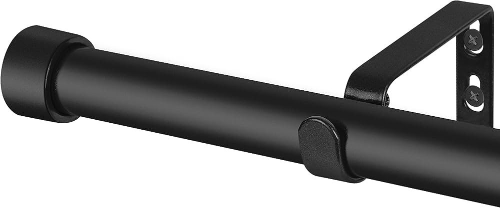 Rustic Curtain Rod, 1 Inch Curtain Rods for Windows 72 to 144 Inches, Blackout Wrap Around Curtai... | Amazon (US)