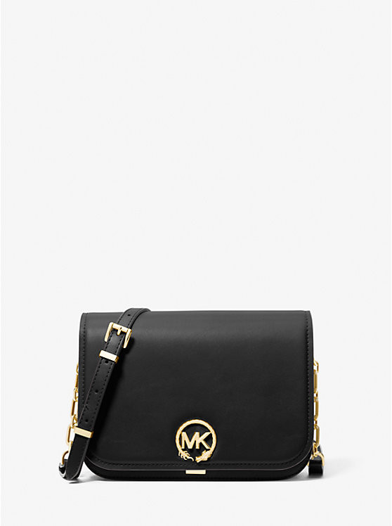 New Year Delancey Medium Leather Messenger Bag | Michael Kors US