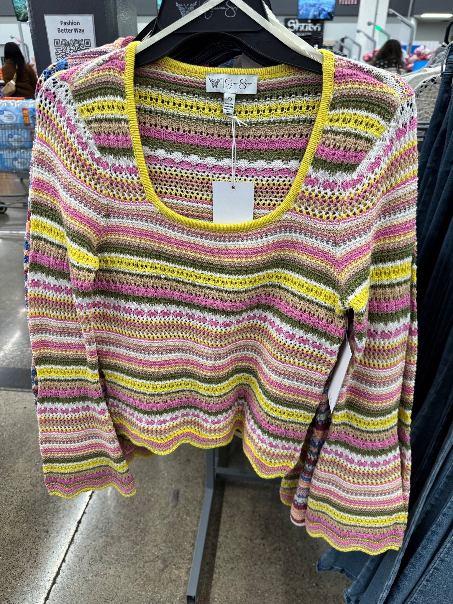 Walmart✨ Jessica Simpson Women's Lilianna Cotton Pointelle Sweater with Long Sleeves, Lightweight, Sizes XS-X4

#LTKootd #LTKSeasonal #LTKWorkwear