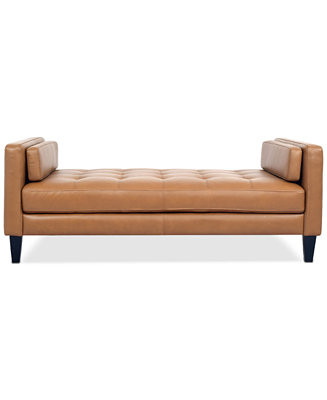 Pezley 71" Leather Daybed | Macy's