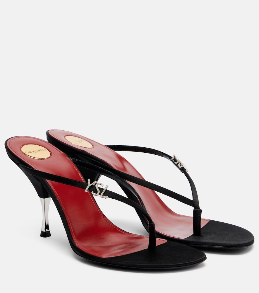 Saint Laurent Jerry crÃªpe satin thong sandals | Mytheresa (US/CA)