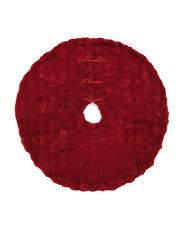 Carved Bubble Faux Fur Tree Skirt | TJ Maxx