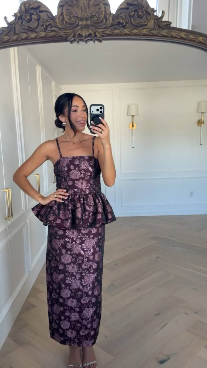 25% off with code NENA 😍 Fall wedding guest dress 🍂 Looks like a dress but is actually two separate pieces. Wearing size 4 peplum top (I need to size up one) and size 4 pencil skirt

#LTKSaleAlert #LTKSeasonal #LTKWedding