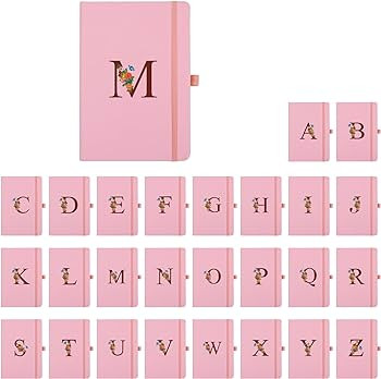 Pink Notebook for Women, 5.7"X8.3" A5 Journal Notebook with Letter M, Dual-Sided Writing Notebook... | Amazon (US)