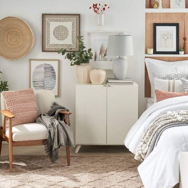 Nourison 23" Unglazed Ceramic Jar Table Lamp - Black | Bed Bath & Beyond