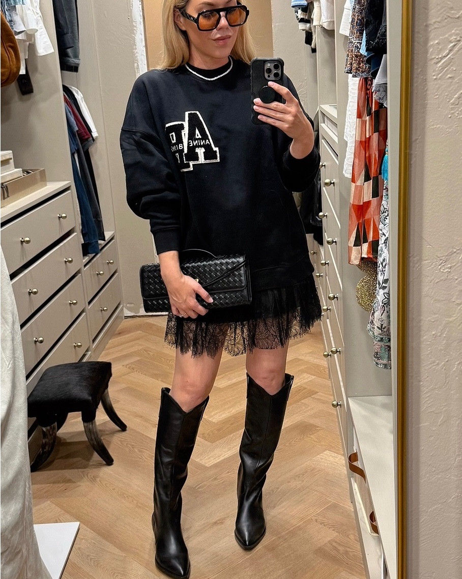 2 ways to dress up a sweatshirt 
Jeans
Anine Bing
Amazon find
#ltkshoecrush

#LTKFindsUnder50 #LTKItBag #LTKSeasonal