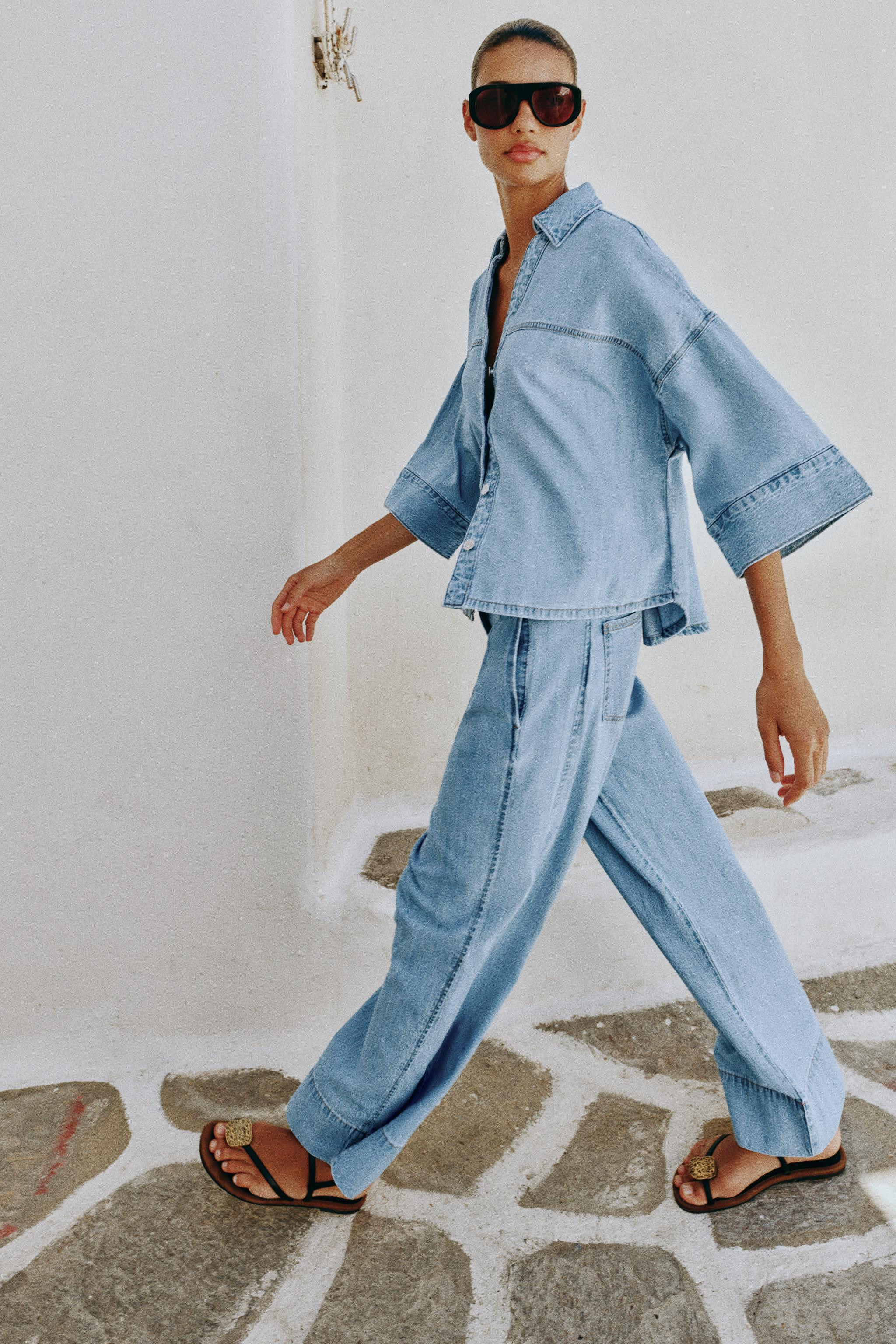Z1975 JEANSHEMD MIT WEITEN ÄRMELN | Zara DE