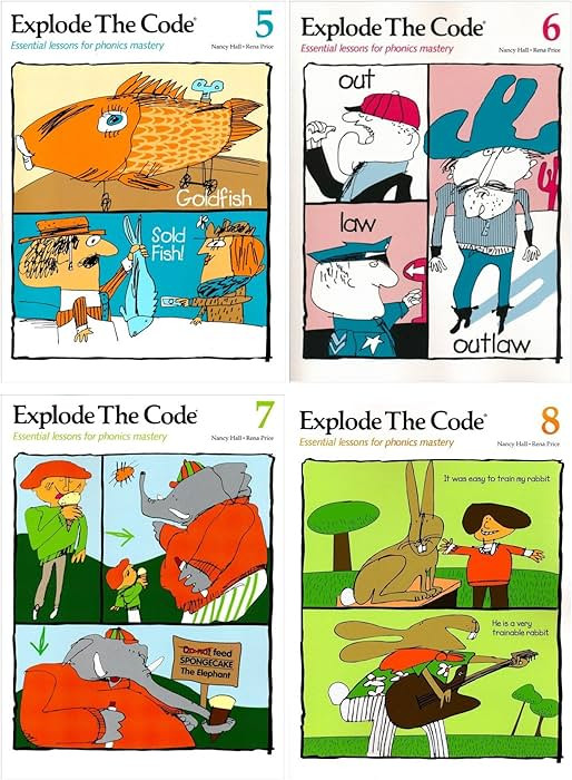 Explode the Code 4 Books SET: Book 5, 6, 7 and 8 (Essential Lessons for Phonics Mastery) | Amazon (US)