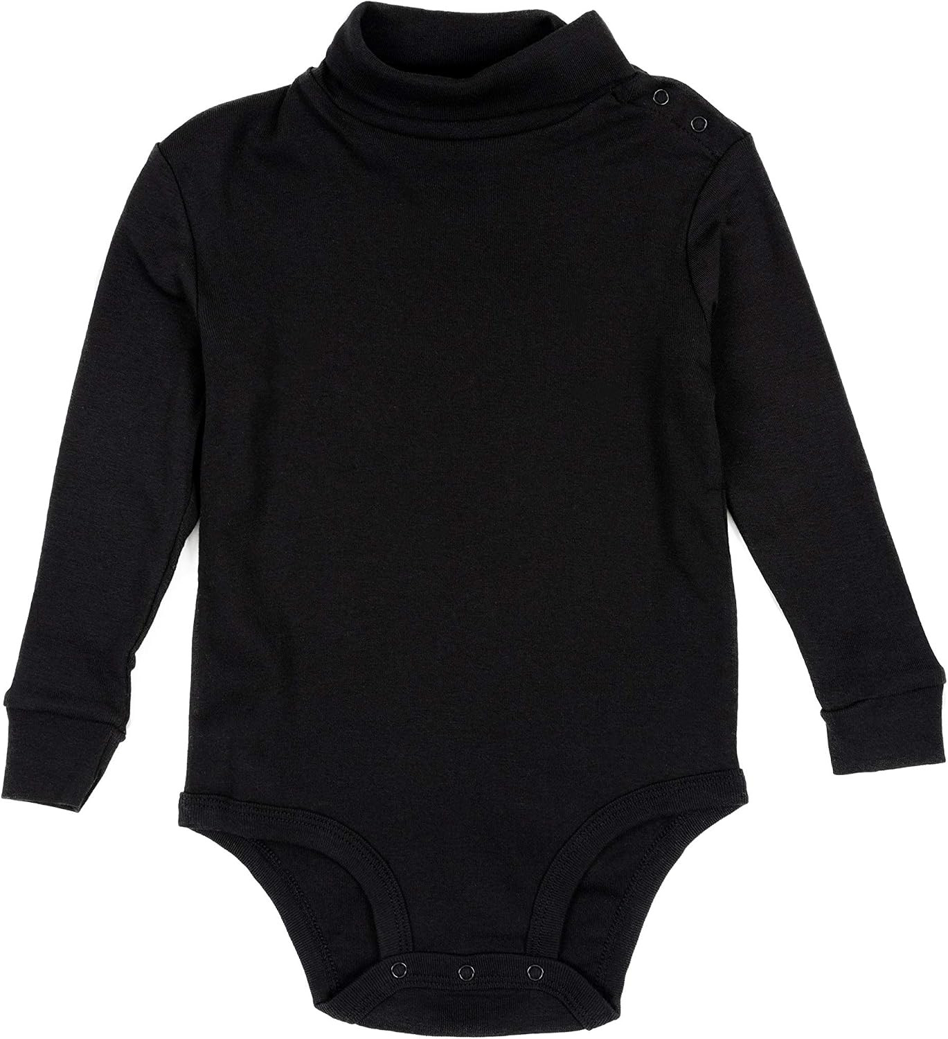 Leveret Long Sleeve Baby Boys Girls Bodysuit Turtleneck 100% Cotton (Size 6 Months-2 Toddler) | Amazon (US)