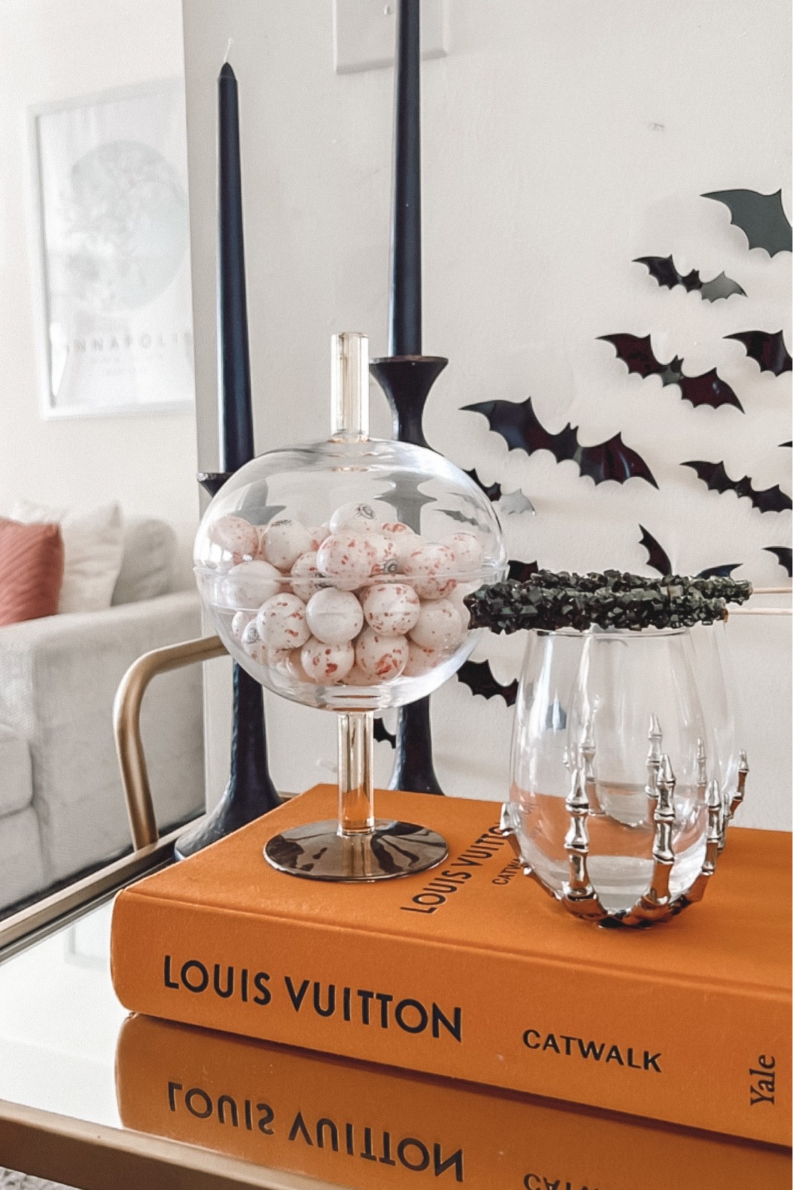 Halloween bar cart 2022

Spooky season 
Home decor
Bats PotteryBarn 
Cb2 

#LTKSeasonal #LTKHalloween #LTKhome