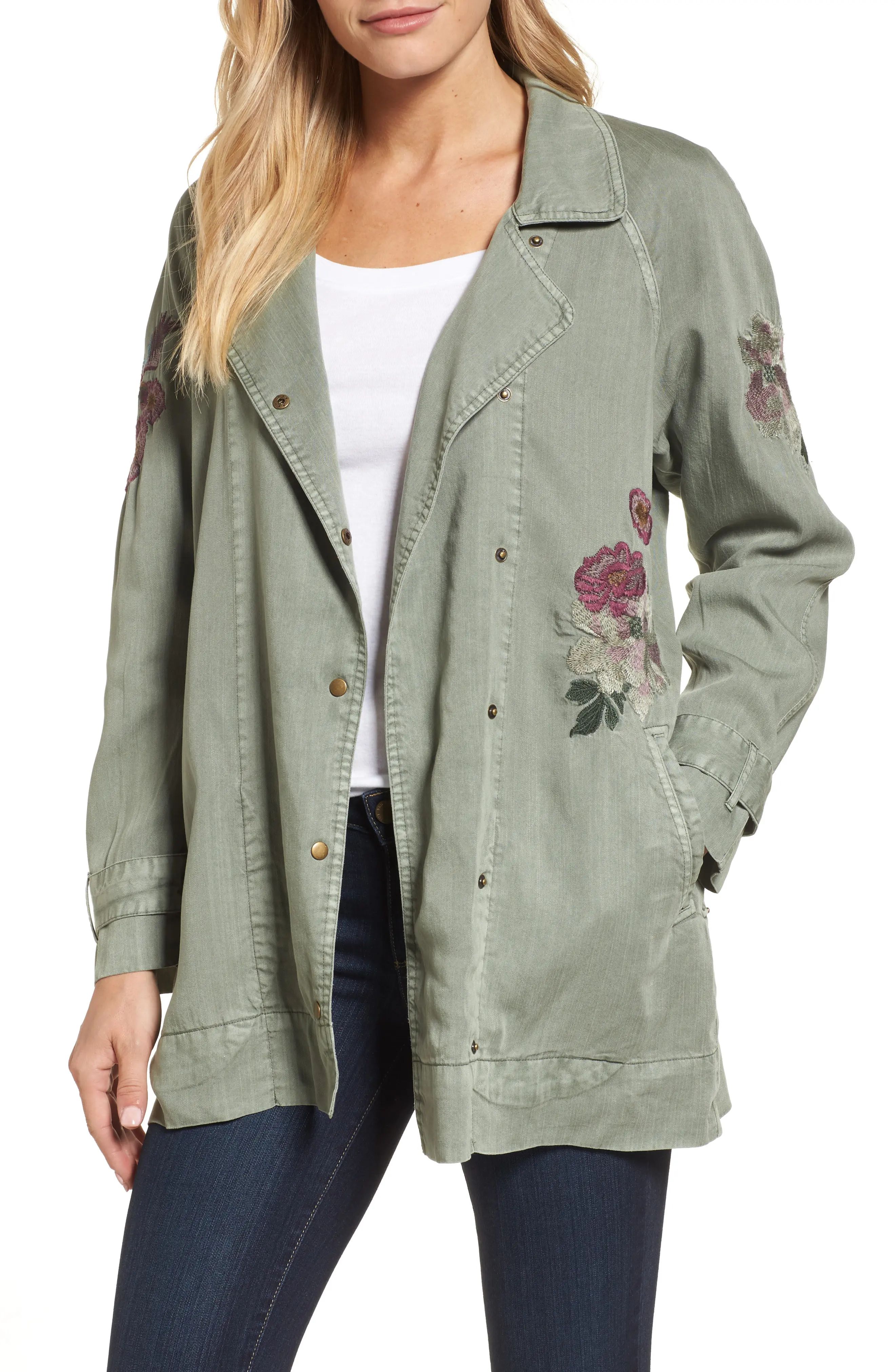 Embroidered Chambray Jacket | Nordstrom