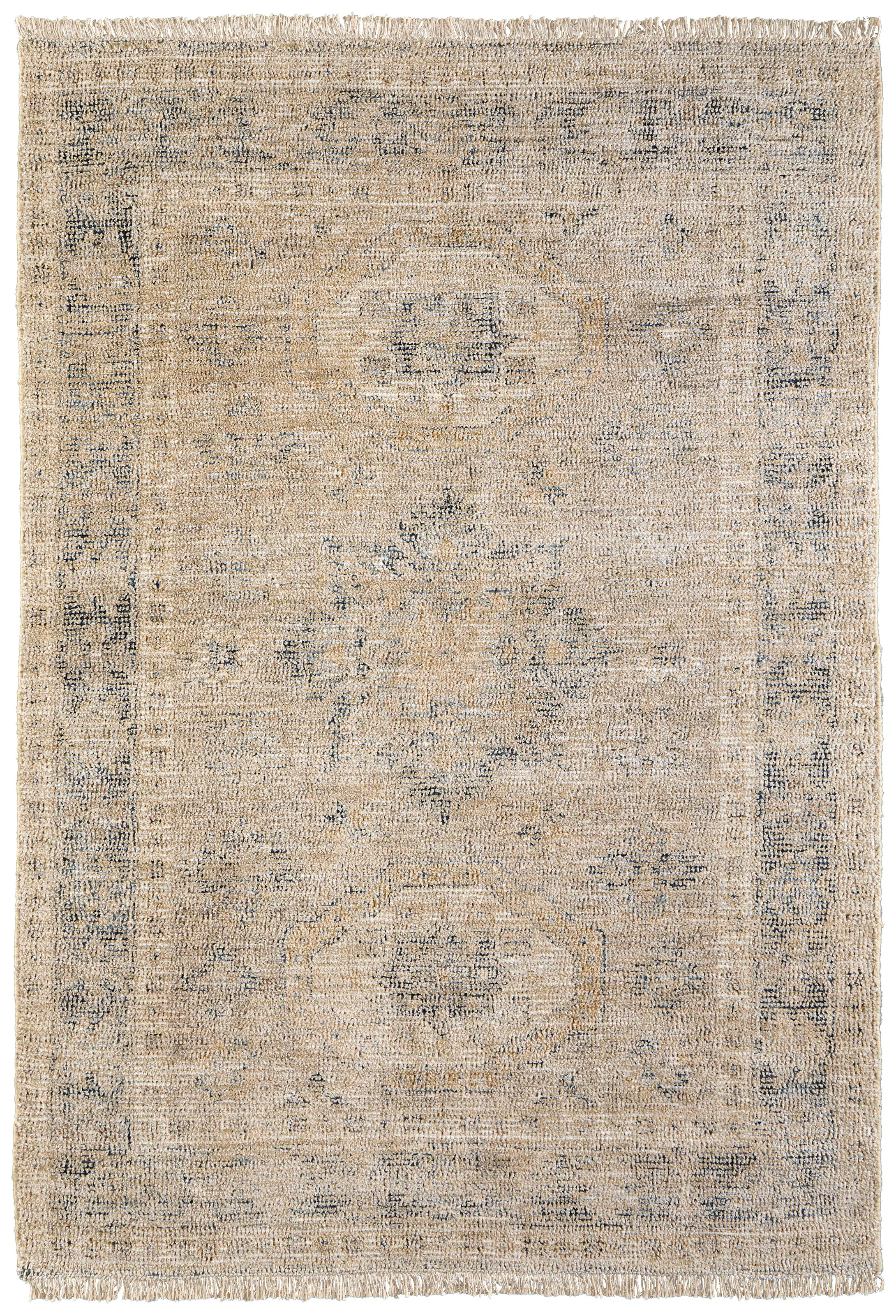 Alberdine Transitional Medallion Handmade Sand Rug | Wayfair North America