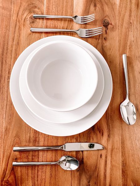 Table setting, Friendsgiving, holiday dinner, hosting, plates, dishes, stoneware, silverware 

#LTKhome #LTKunder50 #LTKunder100