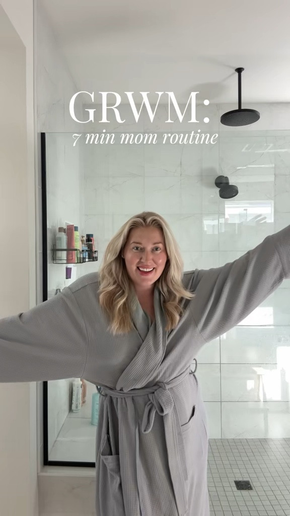 GRWM 7 minute mom routine 