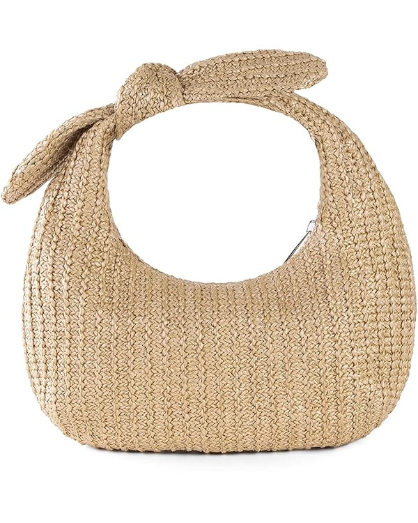 Fecialy Women Bow Purse Straw Summer Clutch Bag Beach Woven Handbags Vacation Tote Formal Party W... | Amazon (US)