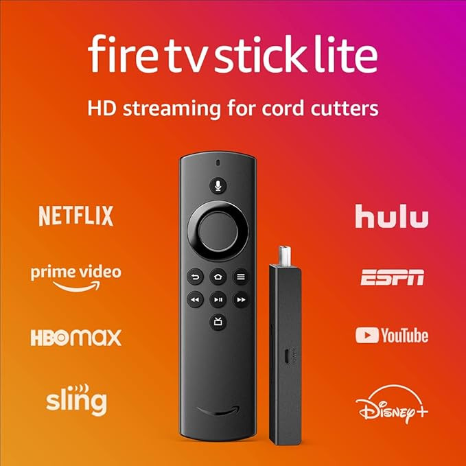 Fire TV Stick Lite with Alexa Voice Remote Lite (no TV controls), HD streaming device | Amazon (US)