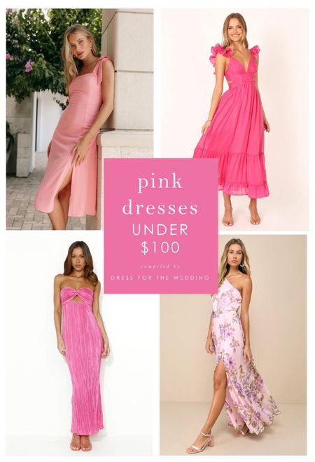 Pink dresses for weddings under $100. Affordable wedding guest dress, midi dress, summer dress, summer wedding. Dress for wedding, 🌸

#LTKSeasonal #LTKFindsUnder100 #LTKWedding