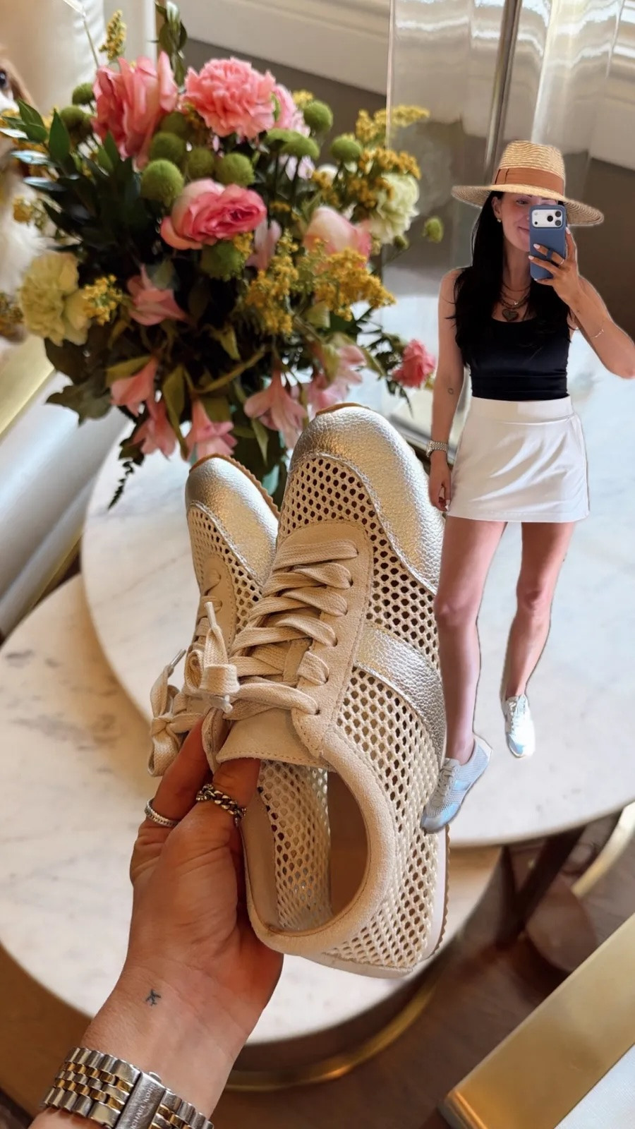 These fun sneakers are my new summer staple! On sale now, true to size!

summer fashion, sneakers, finds under 100, yosi samra, mesh shoes, Katy Roach, livingmybeststyle 

 #LTKootd #LTKSeasonal #LTKSaleAlert