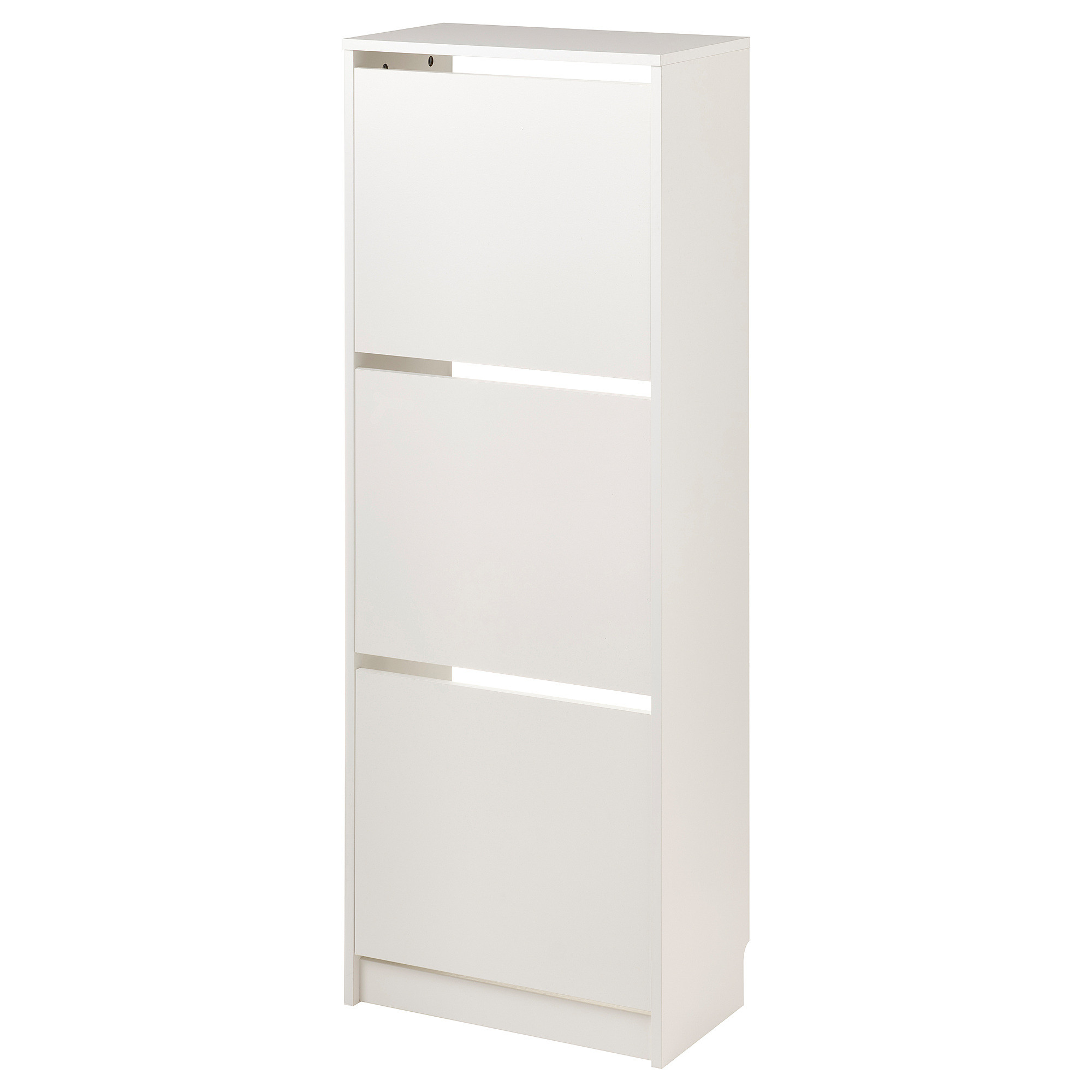 BISSA shoe cabinet with 3 compartments, white, 191/4x11x531/8"  - IKEA | IKEA US