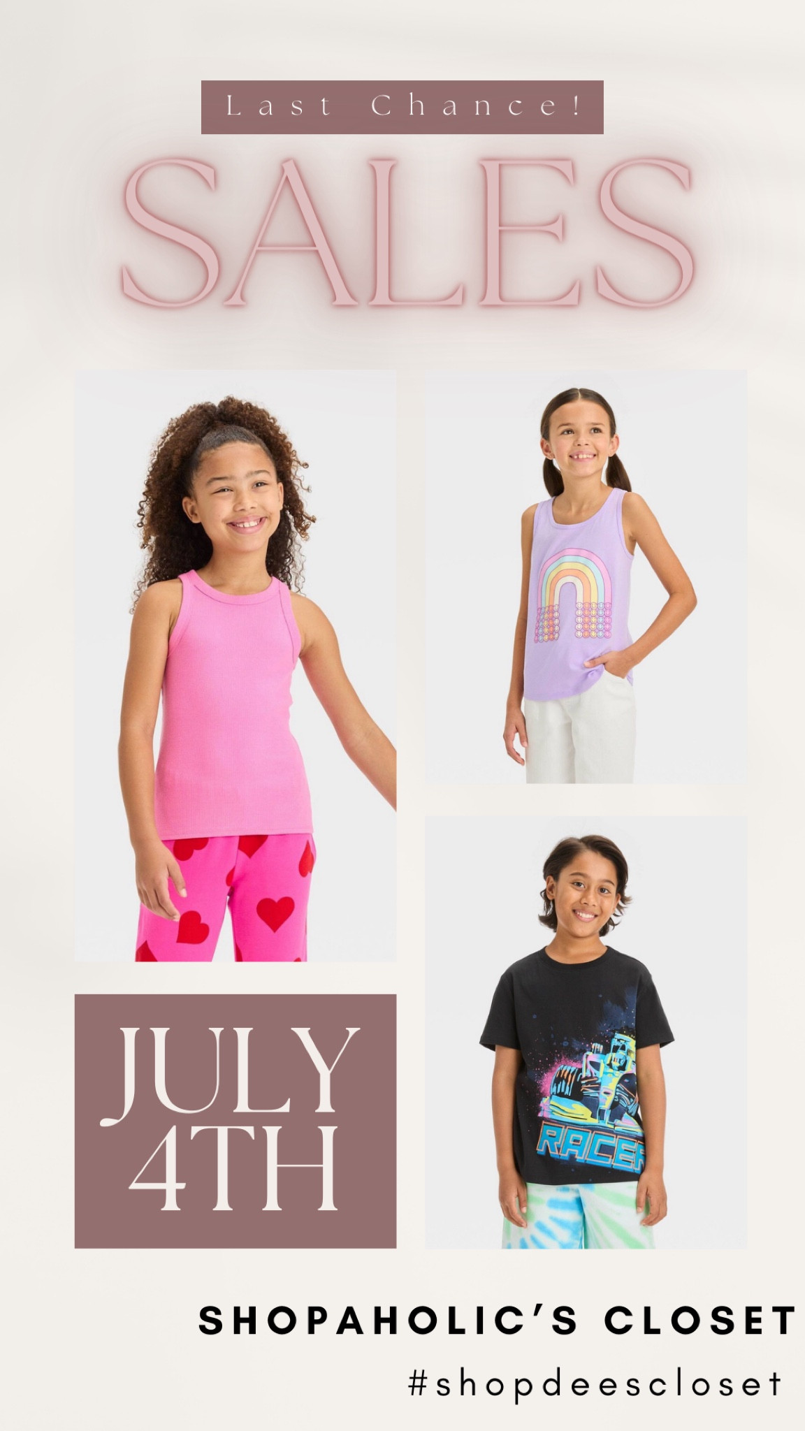It’s your last chance this weekend to shop July 4th Sale. At Target save on kids tees and tanks. Ends 7/6.
#shopdeescloset #shopaholicscloset #sales



#LTKKids #LTKFindsUnder50 #LTKSaleAlert