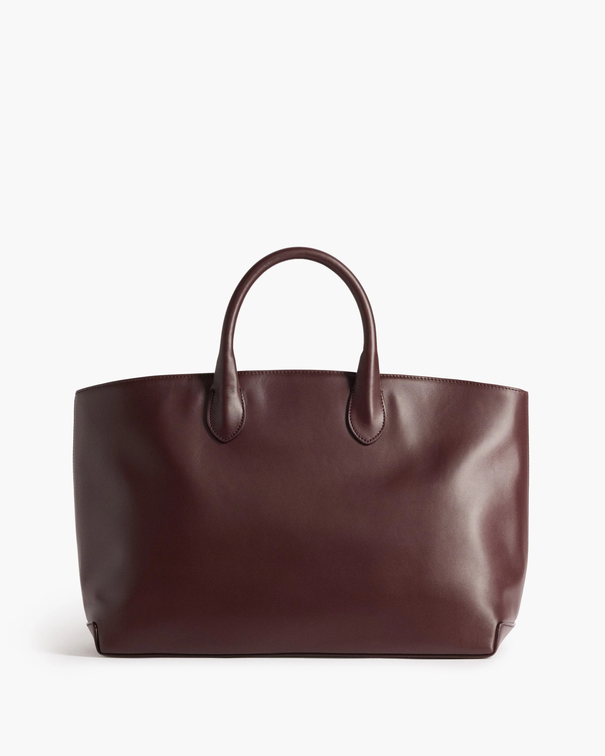 Lola Tote Leather Patent Burgundy Bag | Flattered