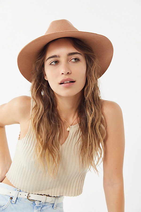 Anna Felt Panama Hat - Beige One Size at Urban Outfitters | Urban Outfitters US