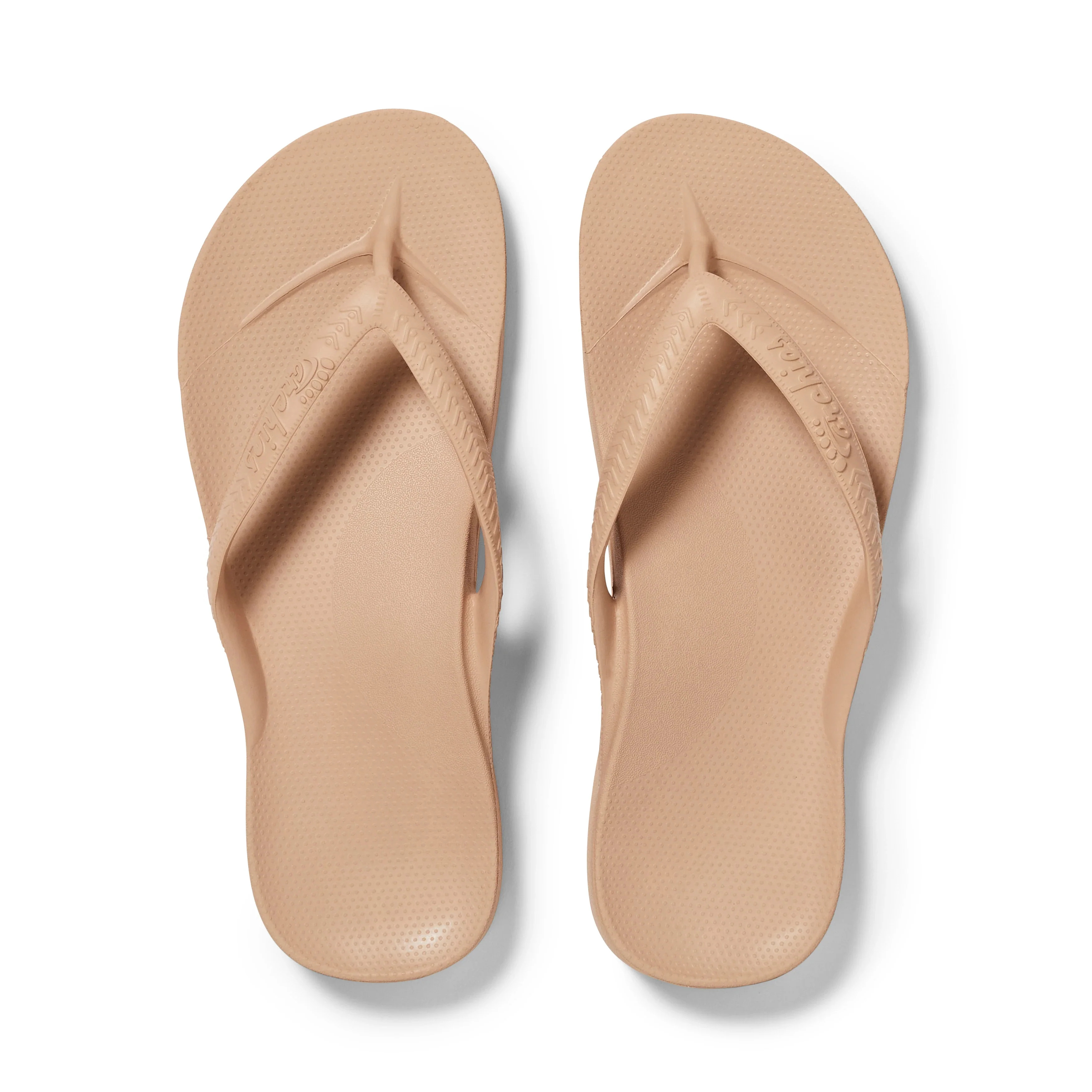 Arch Support Flip Flops - Classic - Tan | Archies Footwear US