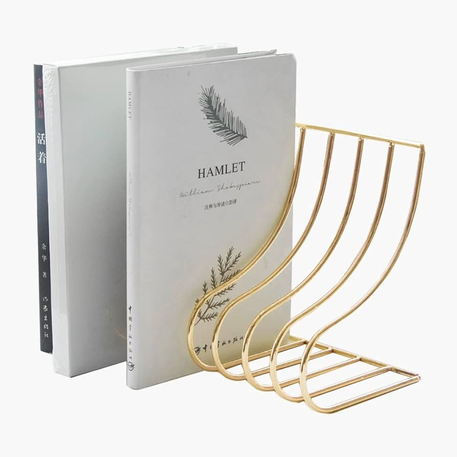 JIARI Decorative Book Organizer Magazine Holder, Desktop File Sorter Organizer Bookshelf Bookends... | Amazon (US)