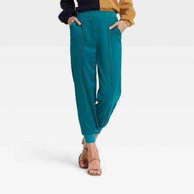 Women's Mid-Rise Satin Jogger Pants - Who What Wear™ | Target