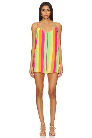 Show Me Your Mumu Rascal Romper in Neon Vacay Stripe from Revolve.com | Revolve Clothing (Global)