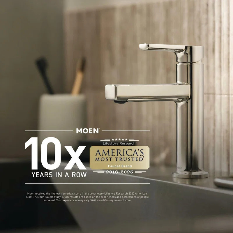 MOEN Lindor Widespread Two Handle High-Arc Bathroom Sink Faucet in Brushed Gold 84504BG | Wayfair North America