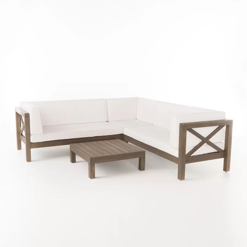 Ansel Solid Wood 5 - Person Seating Group with Cushions | Wayfair North America