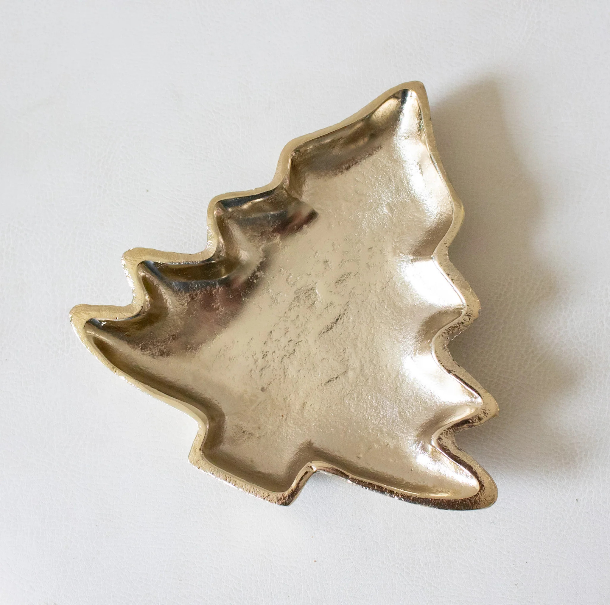 Gold Tree Shaped Aluminum Dish | MJHome