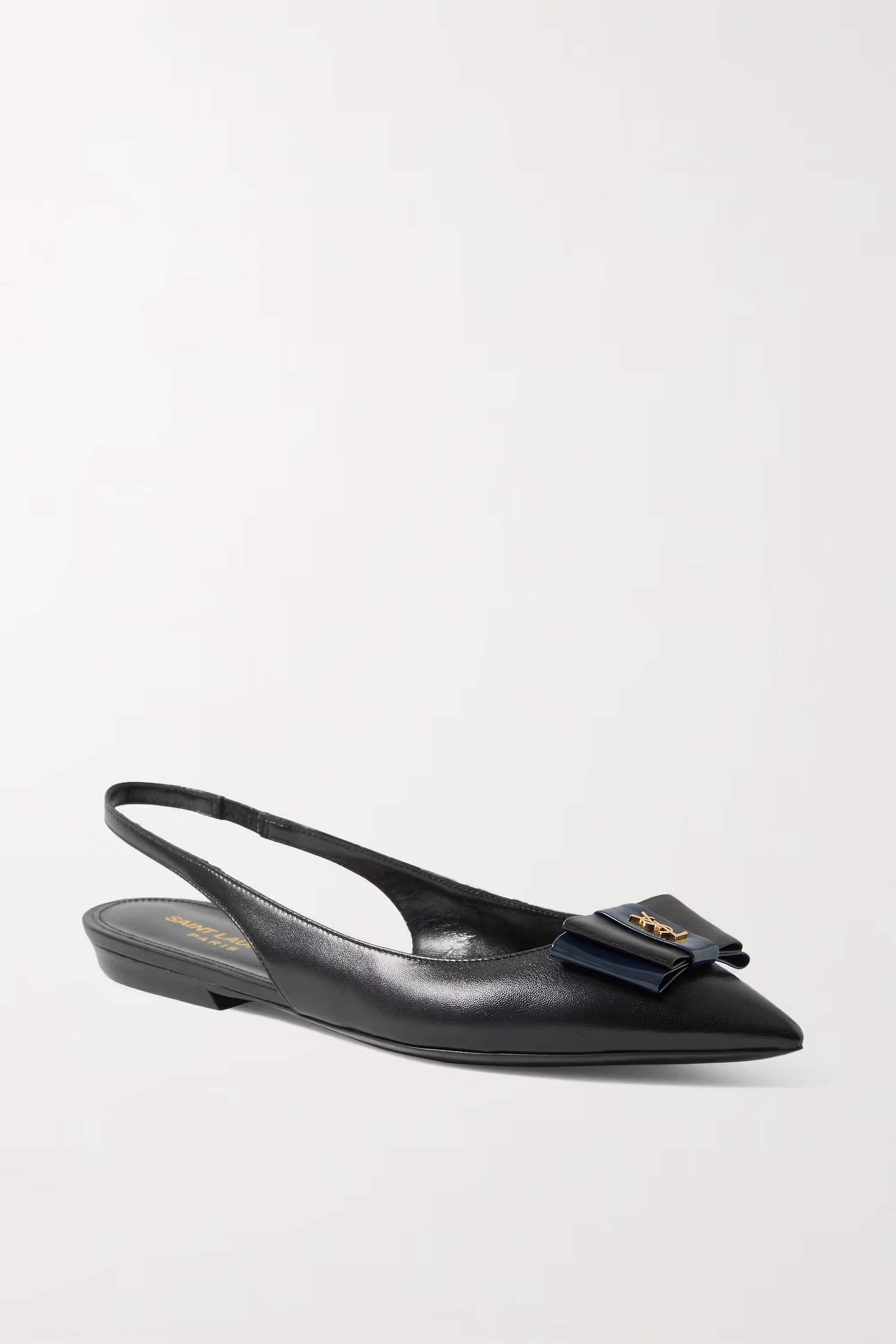 Anais bow-embellished leather slingback point-toe flats | NET-A-PORTER (UK & EU)