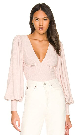 Sienna Bodysuit in Soft Pink | Revolve Clothing (Global)