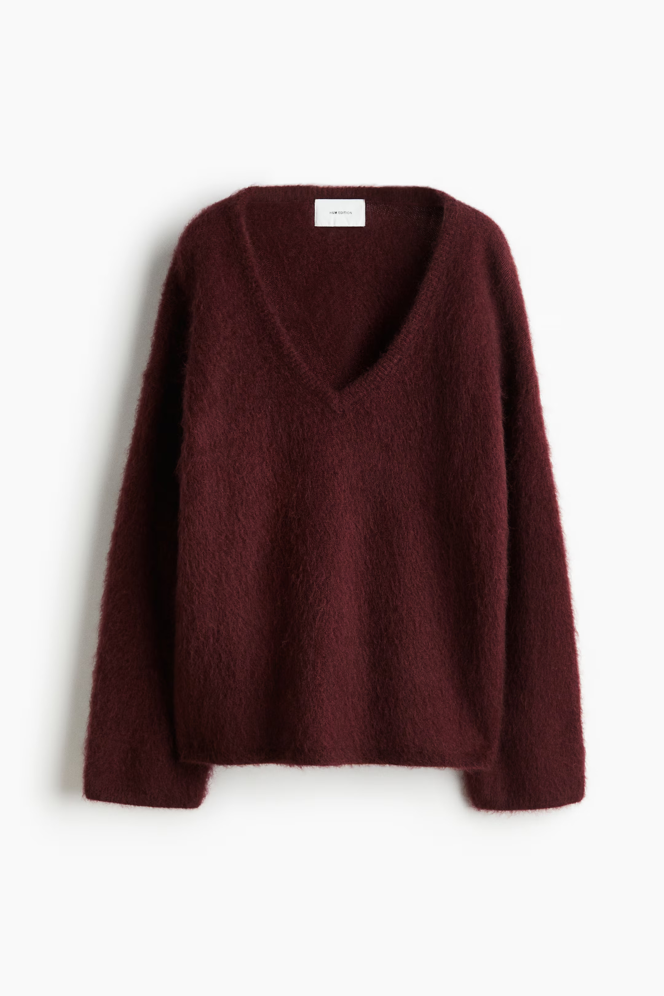Oversized mohair-blend jumper - Burgundy - Ladies | H&M GB | H&M (UK, MY, IN, SG, PH, TW, HK)