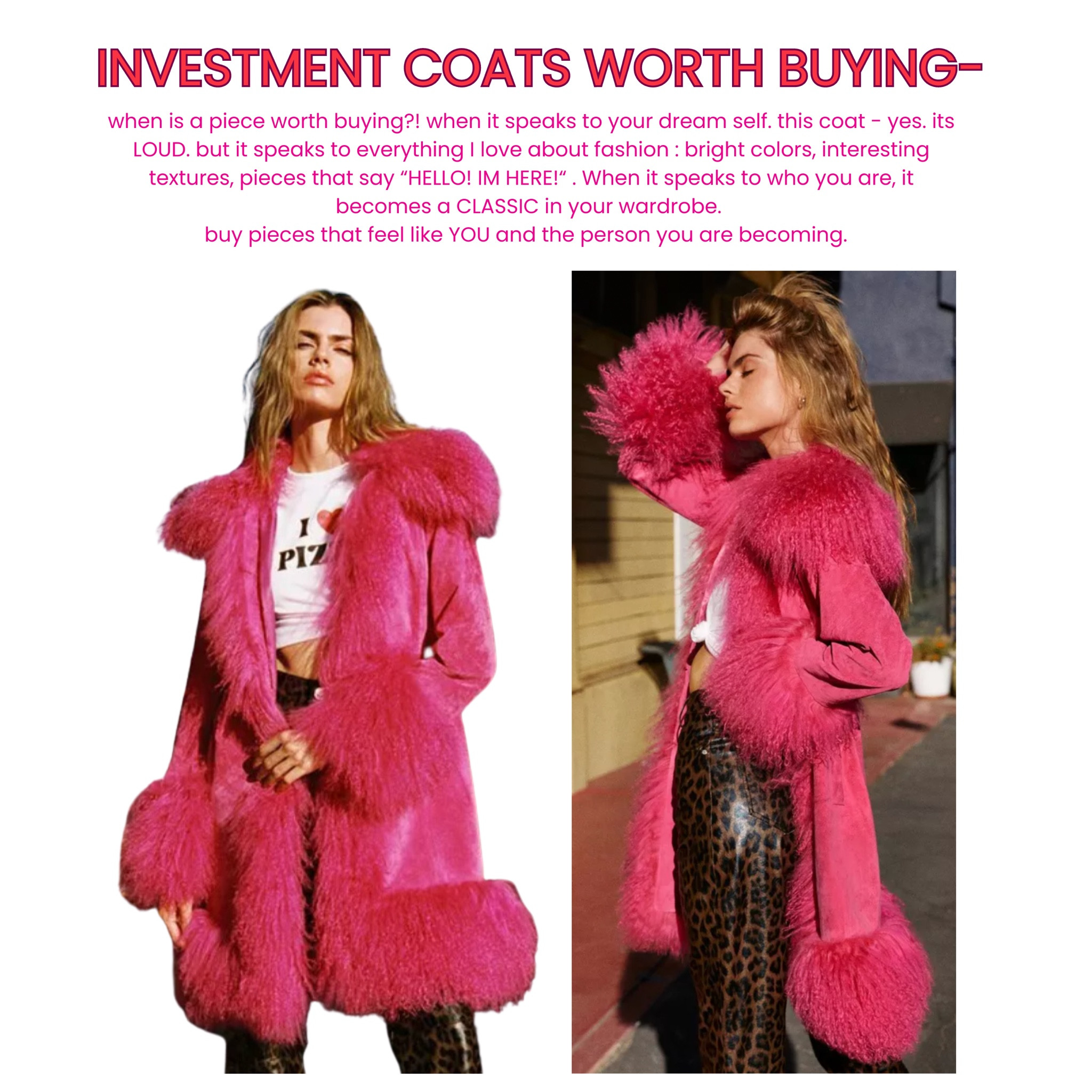 People always ask if it’s worth it to buy that LOUD investment piece. YES. If you see something at it pulls hard at the inner parts of you that want to be seen, DO IT. For me, I always listen to that voice. It’s made my closet a place that feels special. It feel like a living extension of me. More people need to address shopping in that way.


#LTKHolidaySale #LTKGiftGuide #LTKHoliday