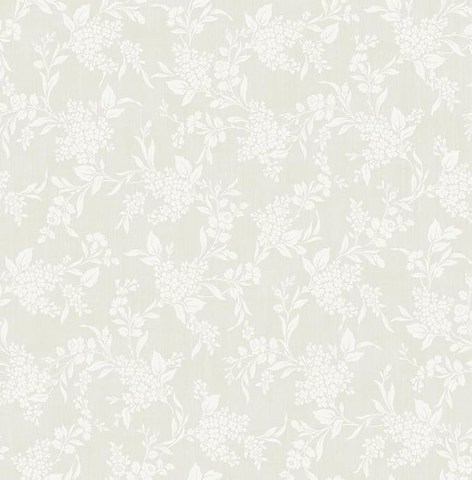 NextWall Tonal Floral Peel and Stick Wallpaper (Neutral) | Amazon (US)
