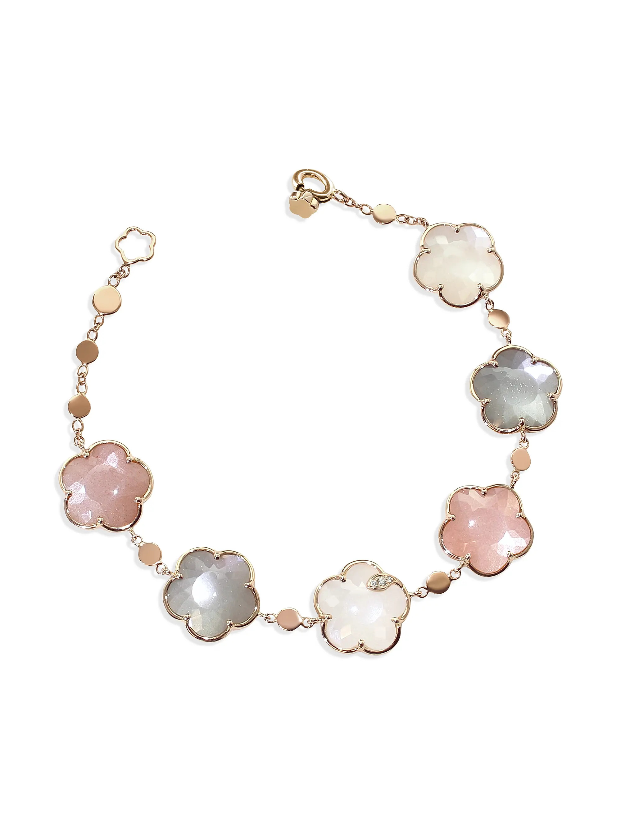 Bouquet Lunaire 18K Rose Gold, Diamond & Moonstone Bracelet | Saks Fifth Avenue