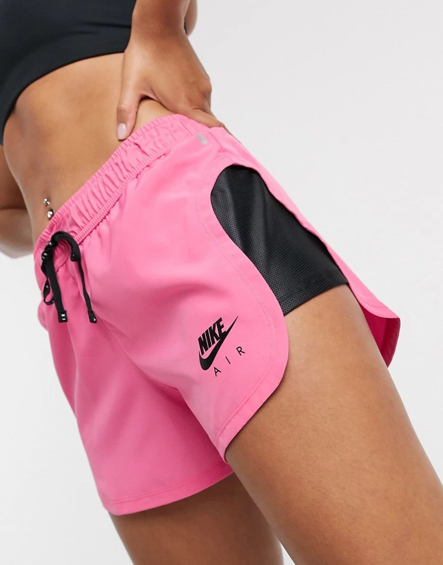 Nike Air Running logo shorts in pink | ASOS (Global)