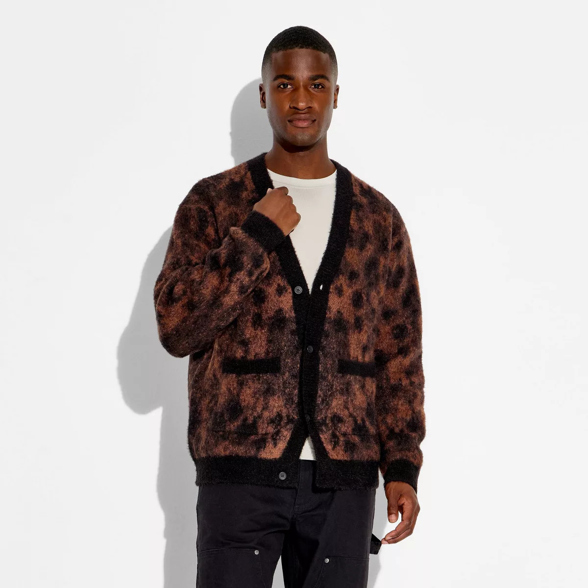 Men's Cardigan Sweater - Original Use™ Dark Brown S | Target