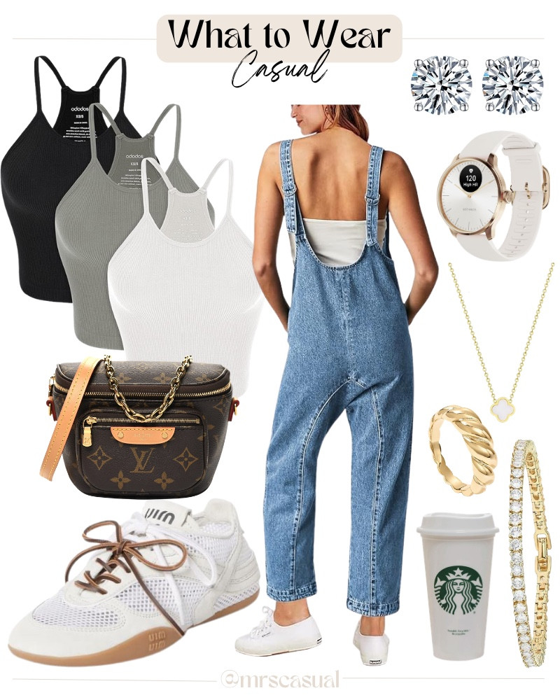 My favorite kind of outfit—comfortable, cute, and effortless. These overalls with a simple tank and sneakers are perfect for busy days. 🔗⬇️

#LTKootd #LTKmomlife #LTKSeasonal