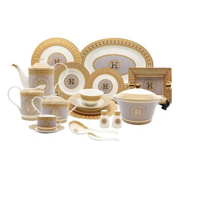 Imperial Mosaic 58 Piece Bone China Dinnerware Set, Service for 6 | Wayfair North America