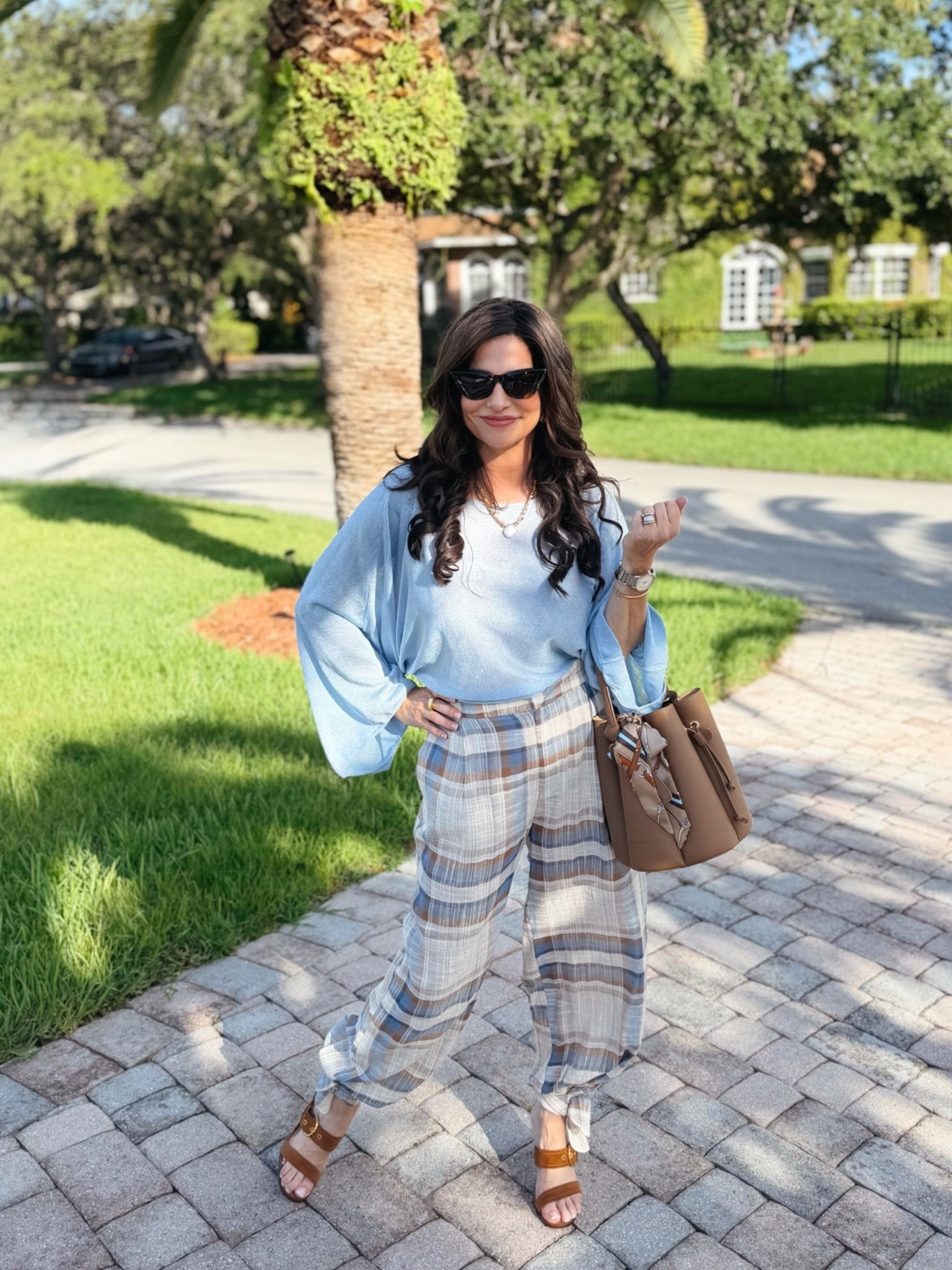 A fun look for going into fall. 
Top sm, pants XS

#LTKootd #LTKOver40 #LTKPetite