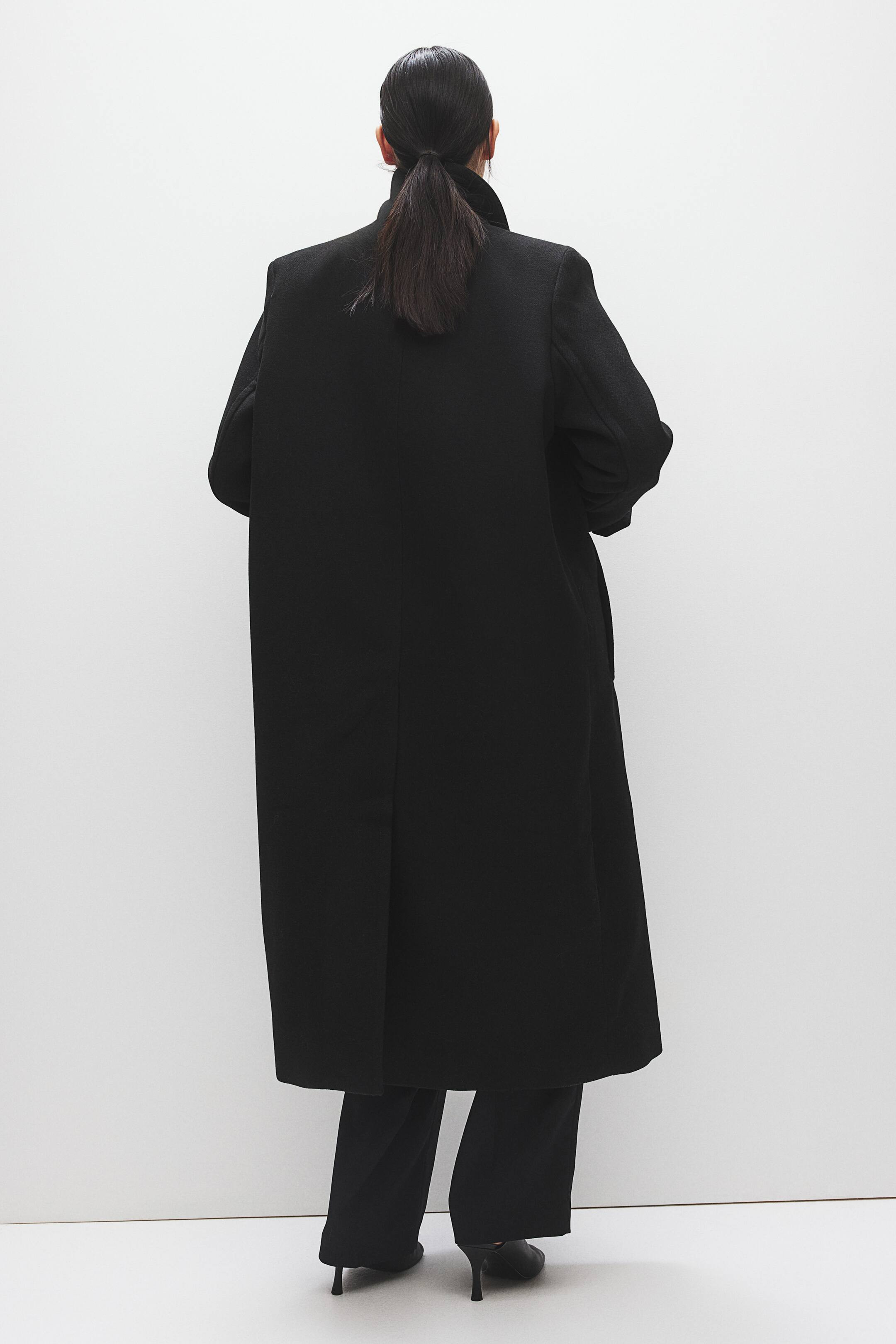 Langer Mantel - Schwarz - Ladies | H&M AT | H&M (DE, AT, CH, NL, FI)