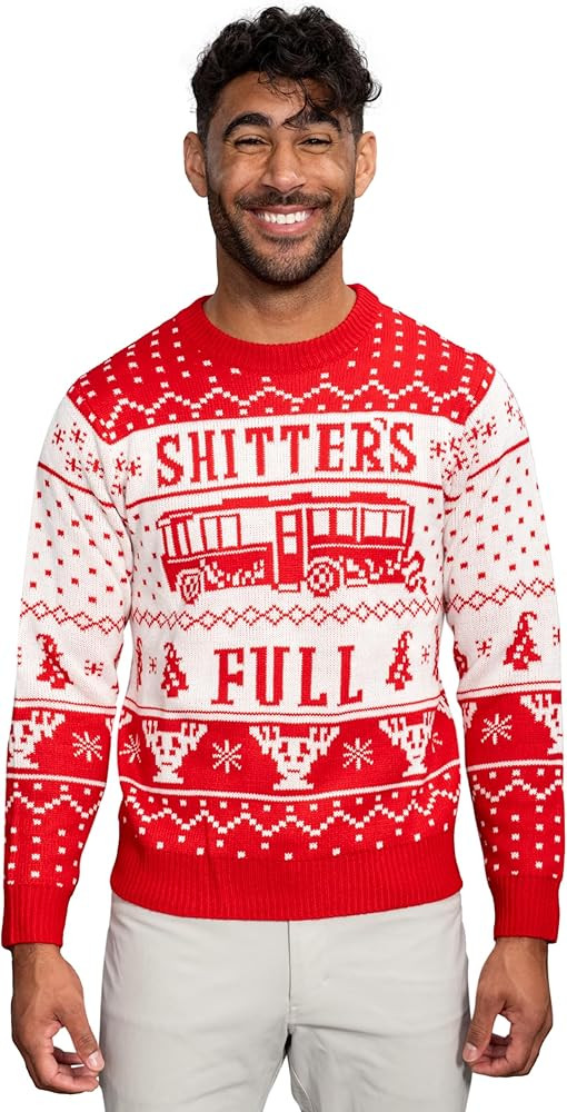 National Lampoon's Ugly Christmas Sweater: 'Shitter's Full' - Unisex Adult | Amazon (US)