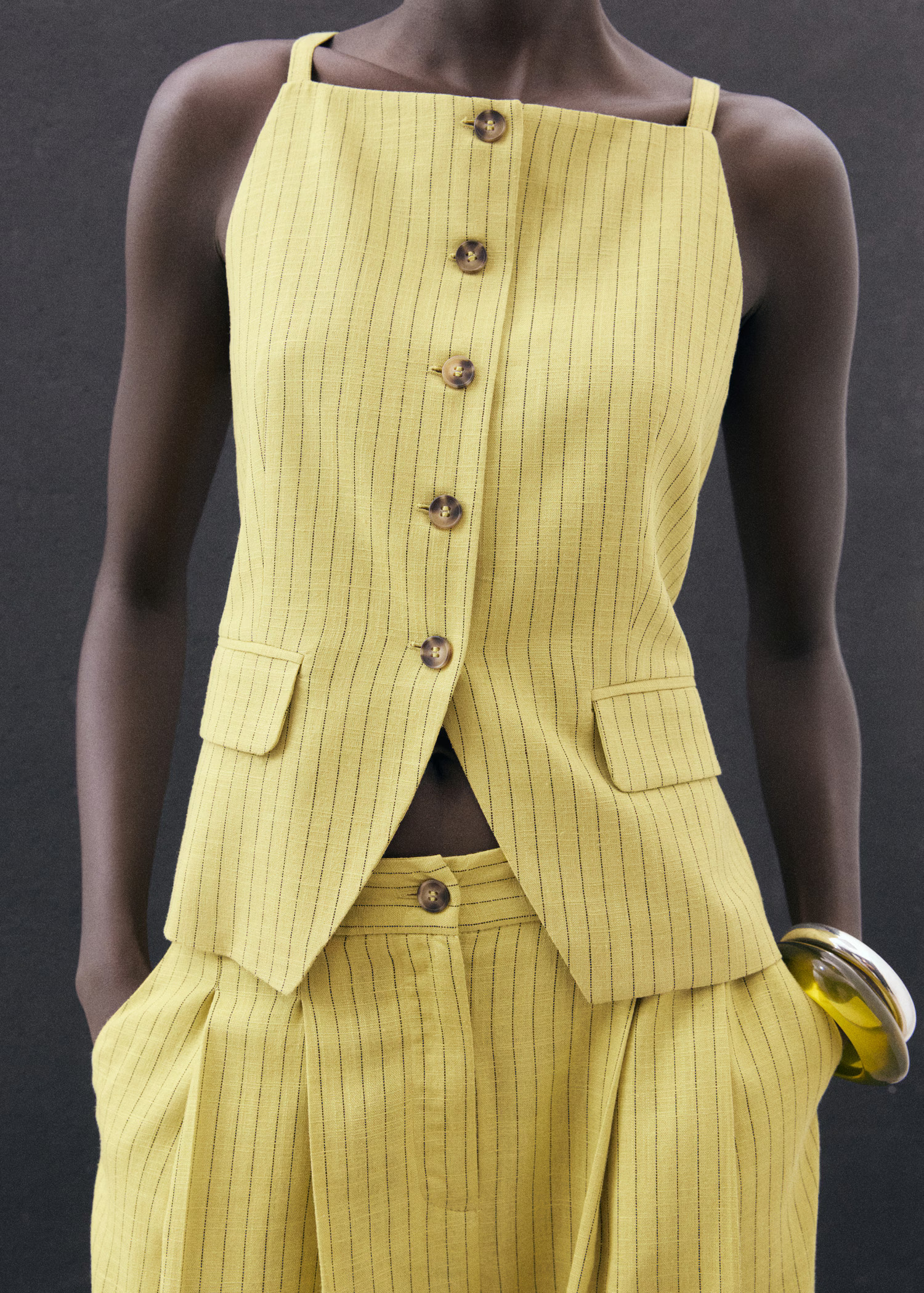 Buttons striped top - Women | MANGO USA | Mango (US/MX/AU)