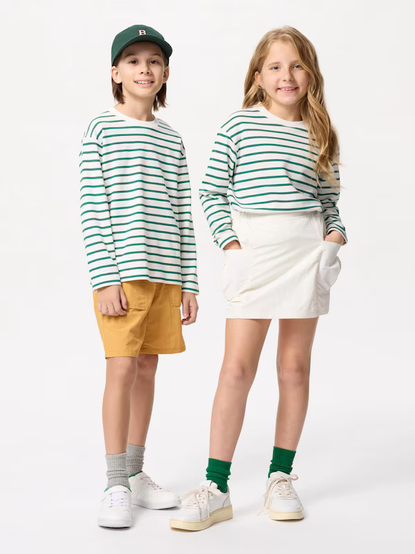 AIRism Cotton T-Shirt | Long Sleeve | Striped | UNIQLO (US)
