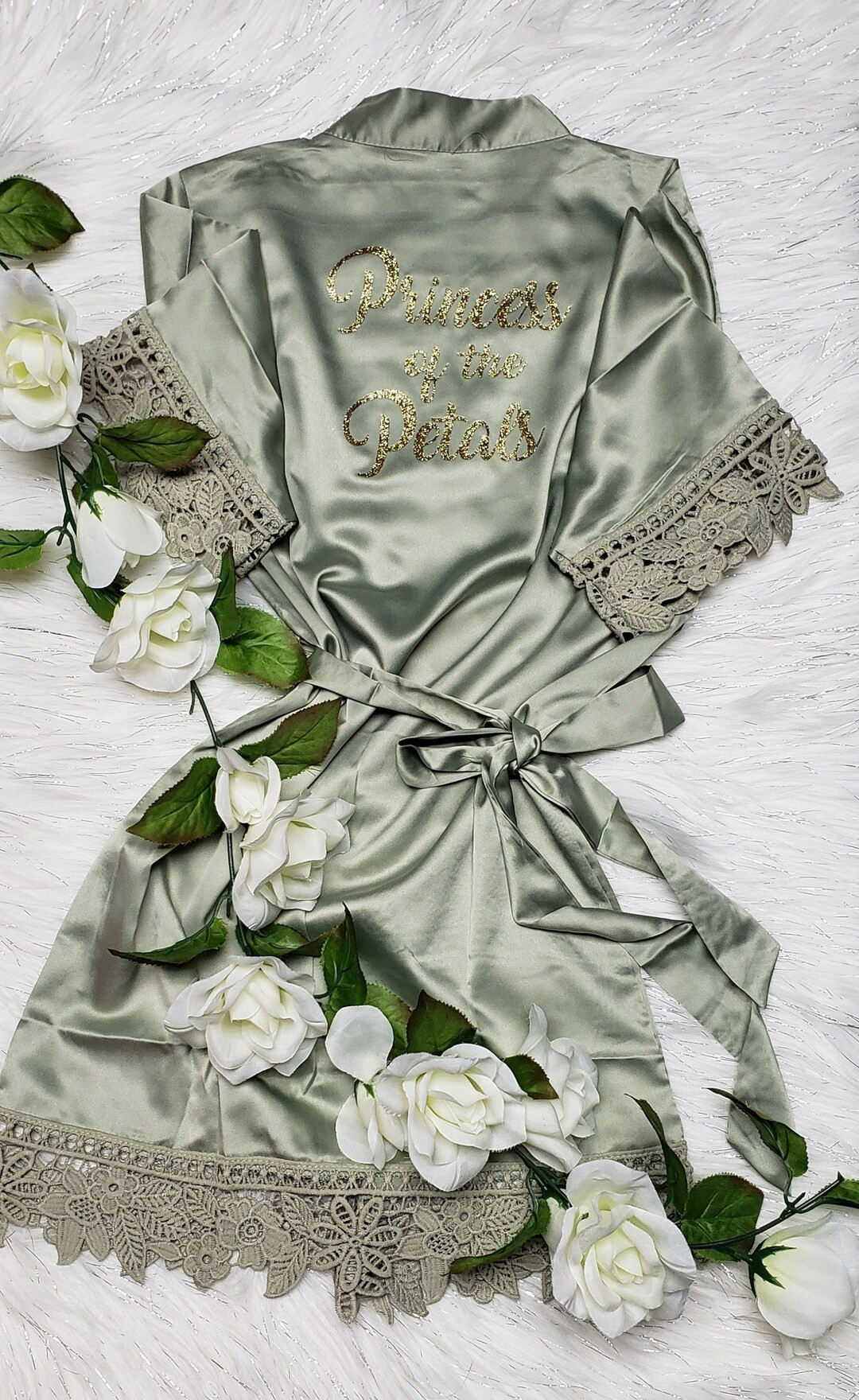 Princess of the Petals, Flower Girl Robe, Bridesmaid Robes, Gift, Toddler Robes, Flower Girl Gift... | Etsy (US)
